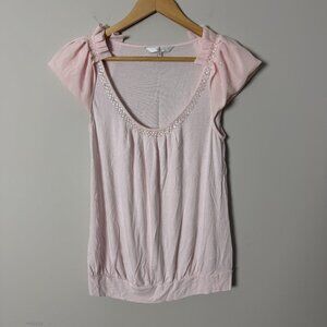 2/$30 Jasper Conran Ballet Pink Sequin Ruffle Top 10